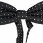 Dolce & Gabbana Black Polka Dot Silk Adjustable Men Neck Papillon Bow Tie