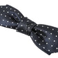 Dolce & Gabbana Blue Polka Dot Silk Adjustable Men Neck Papillon Bow Tie