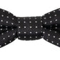 Dolce & Gabbana Black Polka Dot Silk Adjustable Men Neck Papillon Bow Tie