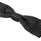 Dolce & Gabbana Black Polka Dot Silk Adjustable Men Neck Papillon Bow Tie