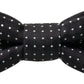 Dolce & Gabbana Black Polka Dot Silk Adjustable Men Neck Papillon Bow Tie