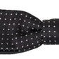 Dolce & Gabbana Black Polka Dot Silk Adjustable Men Neck Papillon Bow Tie