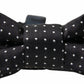 Dolce & Gabbana Black Polka Dot Silk Adjustable Men Neck Papillon Bow Tie