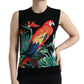 Dolce & Gabbana Black Parrot Wool Sleeveless Shirt