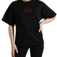 Dolce & Gabbana Black DG Crystal Logo T-shirt