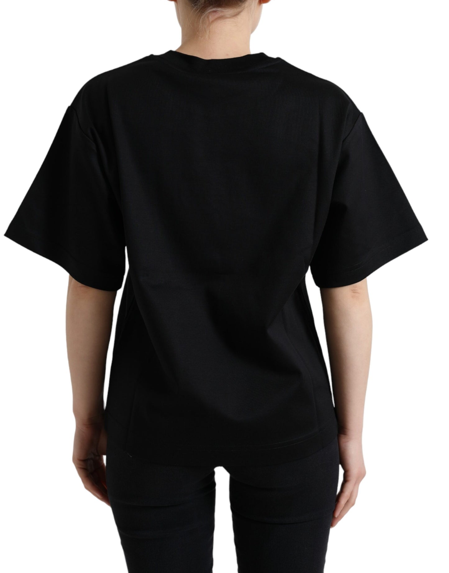 Dolce & Gabbana Black DG Crystal Logo T-shirt