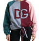 Dolce & Gabbana Multicolor Logo Tie Waist Pullover Sweater