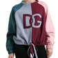 Dolce & Gabbana Multicolor Logo Tie Waist Pullover Sweater