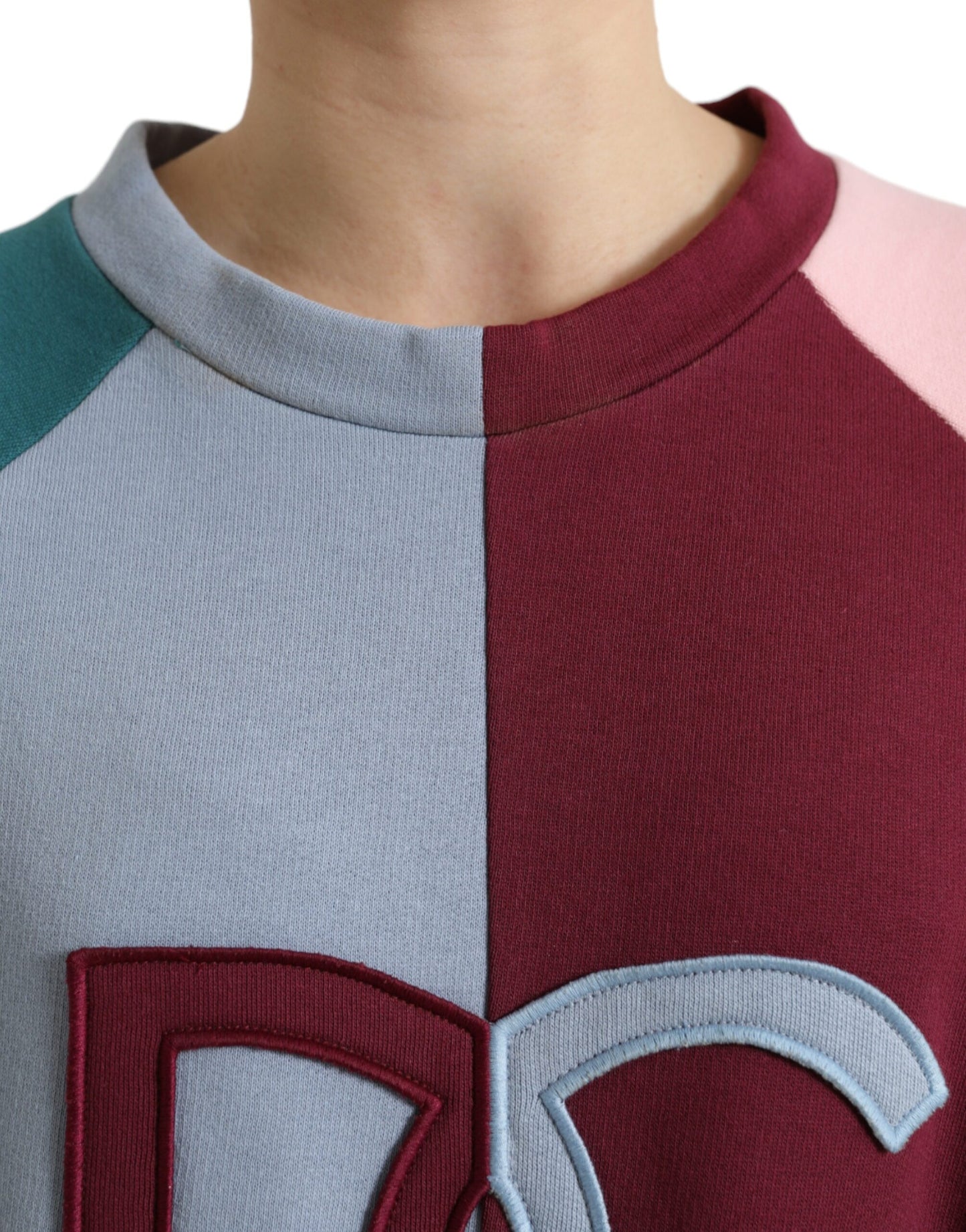 Dolce & Gabbana Multicolor Logo Tie Waist Pullover Sweater