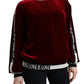 Dolce & Gabbana Bordeaux Velvet Pullover Sweater