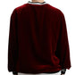 Dolce & Gabbana Bordeaux Velvet Pullover Sweater