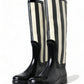 Dolce & Gabbana Black Rubber Knee High Flat Boots Shoes