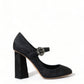 Dolce & Gabbana Black Brocade Mary Janes Heels Pumps Shoes