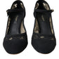 Dolce & Gabbana Black Mary Jane Taormina Lace Pumps Shoes