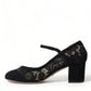 Dolce & Gabbana Black Mary Jane Taormina Lace Pumps Shoes