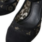 Dolce & Gabbana Black Mary Jane Taormina Lace Pumps Shoes