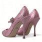 Dolce & Gabbana Pink Strass Crystal Heels Pumps Shoes