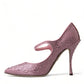 Dolce & Gabbana Pink Strass Crystal Heels Pumps Shoes