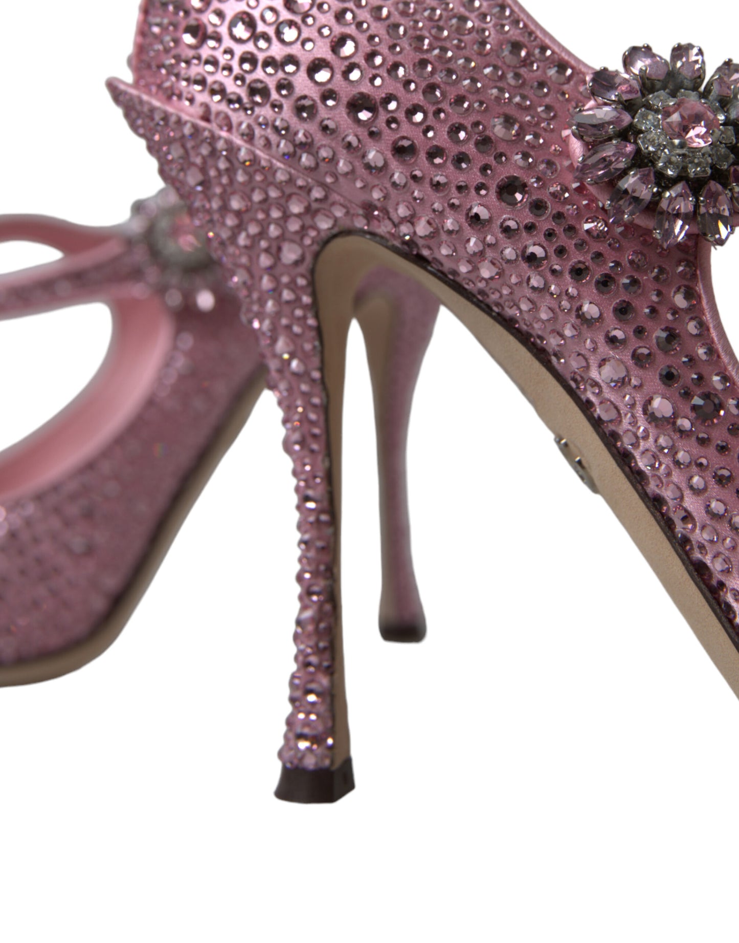 Dolce & Gabbana Pink Strass Crystal Heels Pumps Shoes