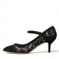 Dolce & Gabbana Black Viscose Taormina Lace Pumps Shoes