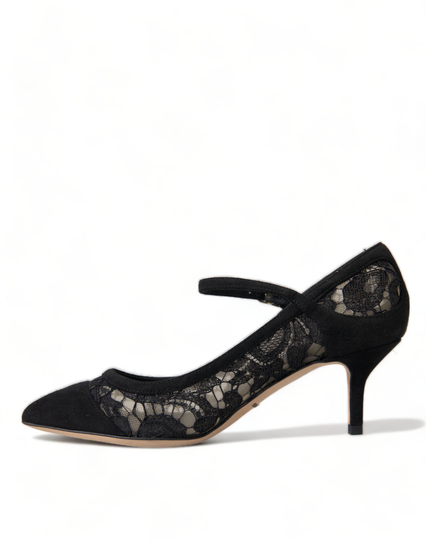 Dolce & Gabbana Black Viscose Taormina Lace Pumps Shoes