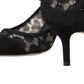 Dolce & Gabbana Black Viscose Taormina Lace Pumps Shoes