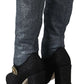 Dolce & Gabbana Black Crystal Mary Janes Booties Shoes