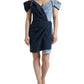 Dolce & Gabbana Blue Patchwork Two Tone Denim Dress