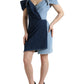 Dolce & Gabbana Blue Patchwork Two Tone Denim Dress