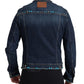 Dolce & Gabbana Blue Denim Turquoise Stones Studded Jacket