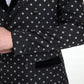 Dolce & Gabbana Black White Pattern Slim Fit Double Breasted Blazer