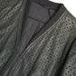 Dolce & Gabbana Green Perforated Leather Bomber Jacket