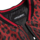 Dolce & Gabbana Red Leopard Bomber Jacket