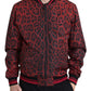 Dolce & Gabbana Red Leopard Bomber Jacket