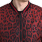 Dolce & Gabbana Red Leopard Bomber Jacket