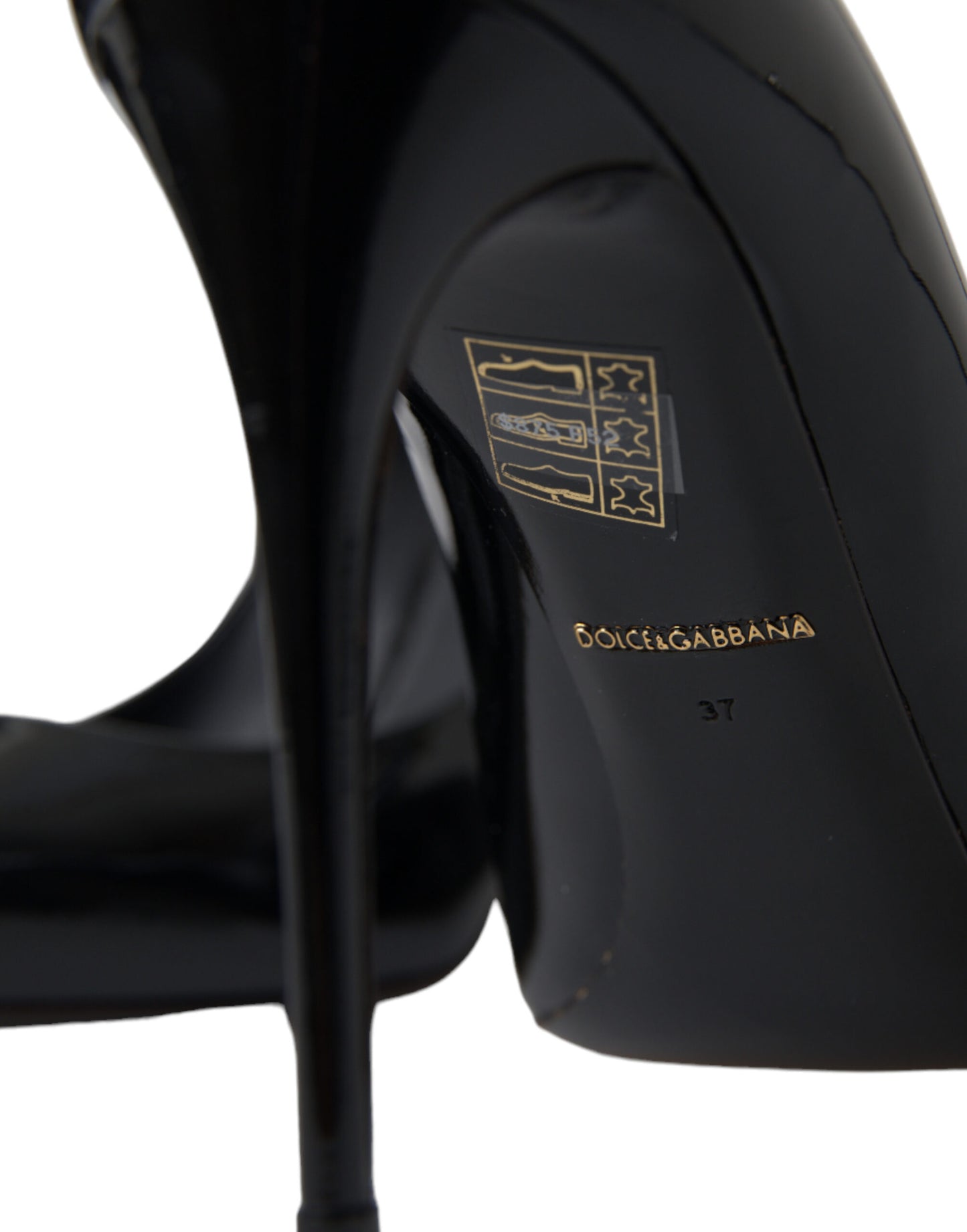 Dolce & Gabbana Black Patent Leather Pumps Heels Shoes