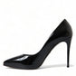 Dolce & Gabbana Black Patent Leather Pumps Heels Shoes