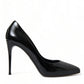 Dolce & Gabbana Black Patent Leather Pumps Heels Shoes