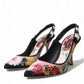 Dolce & Gabbana Floral Slingback Heels with Luxe Crystal Details