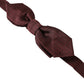 Dolce & Gabbana Red Bordeaux Silk Slim Adjustable Neck Papillon Bow Tie