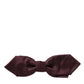 Dolce & Gabbana Red Bordeaux Silk Slim Adjustable Neck Papillon Bow Tie