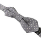 Dolce & Gabbana Gray Polka Dots Silk Adjustable Neck Papillon Bow Tie