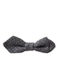 Dolce & Gabbana Gray Polka Dots Silk Adjustable Neck Papillon Bow Tie