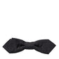 Dolce & Gabbana Black Silk Adjustable Neck Men Papillon Bow Tie