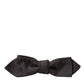 Dolce & Gabbana Brown Silk Adjustable Neck Papillon Bow Tie