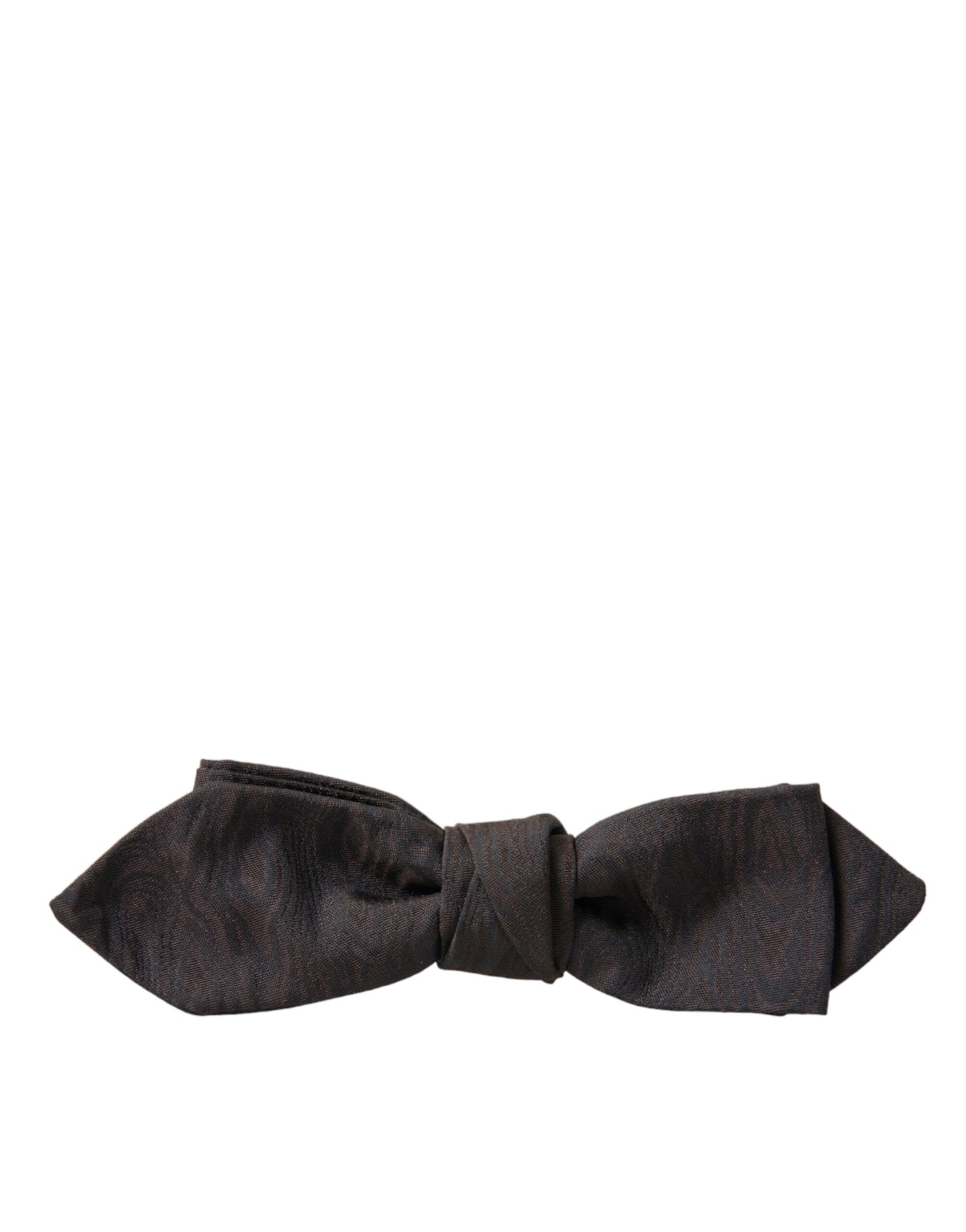 Dolce & Gabbana Brown Silk Adjustable Neck Papillon Bow Tie