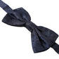 Dolce & Gabbana Blue Silk Adjustable Neck Men Papillon Bow Tie