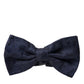 Dolce & Gabbana Blue Silk Adjustable Neck Men Papillon Bow Tie