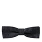 Dolce & Gabbana Gray Polka Dot Silk Adjustable Neck Men Papillon Bow Tie