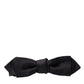 Dolce & Gabbana Black Silk Adjustable Neck Men Papillon Bow Tie